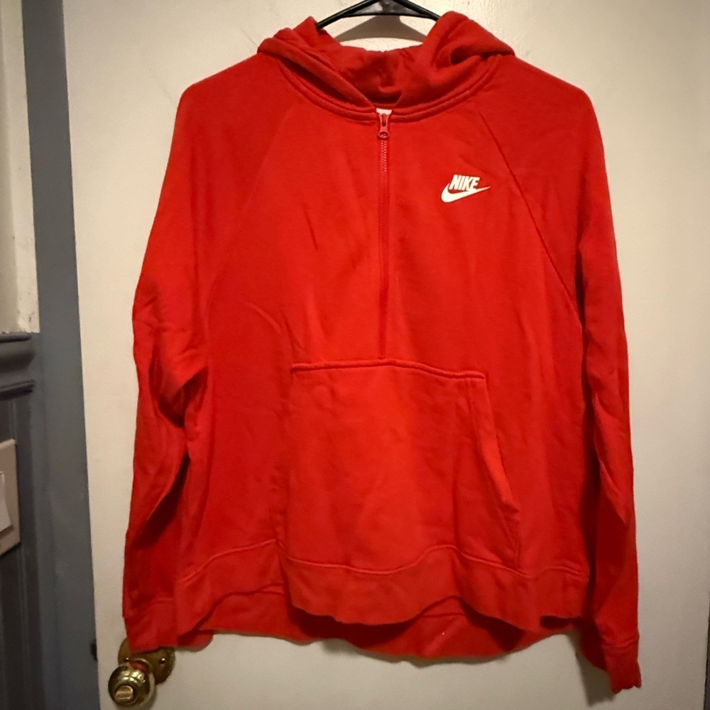 Nike Red Pullover Hooded Sweatshirt